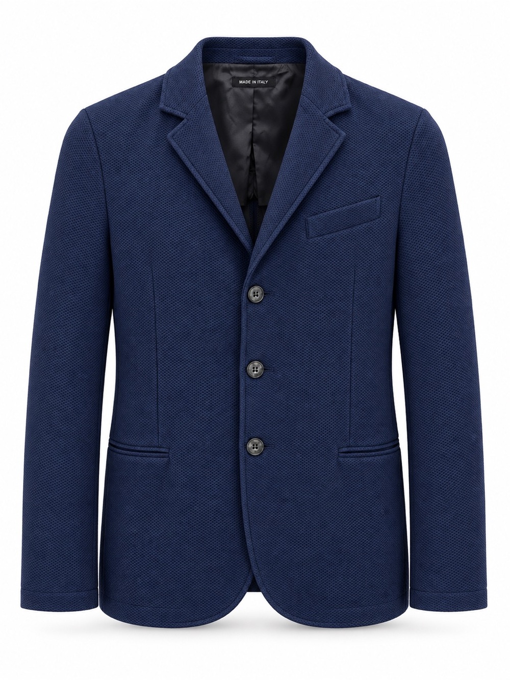 Giorgio Armani Men's Navy Textured knit Blazer